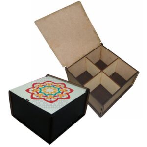 Caja de Te Sublimable De Madera