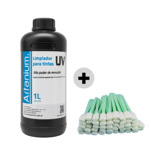 Limpiador para tintas UV x 1000cc + 50 Hisopos